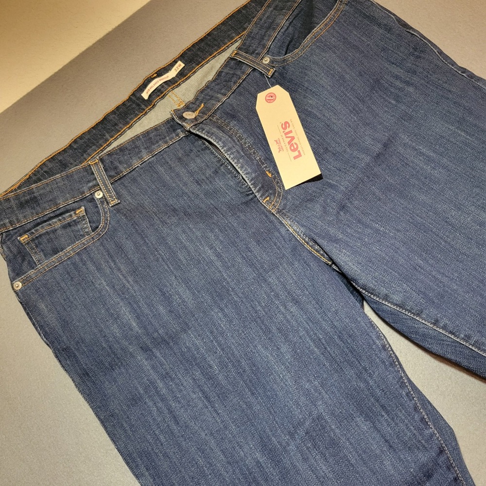 Levis 415 Relaxed Bootcut Jeans Womens 22W M Dark Wash Blue Denim Plus Size NWT
